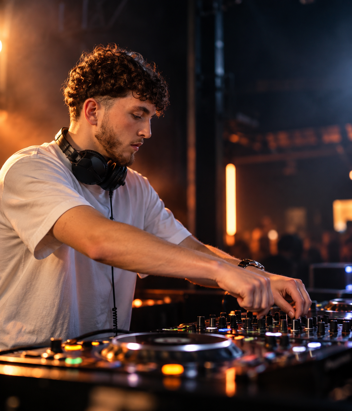 Harvey Gaskell mixing live at a club